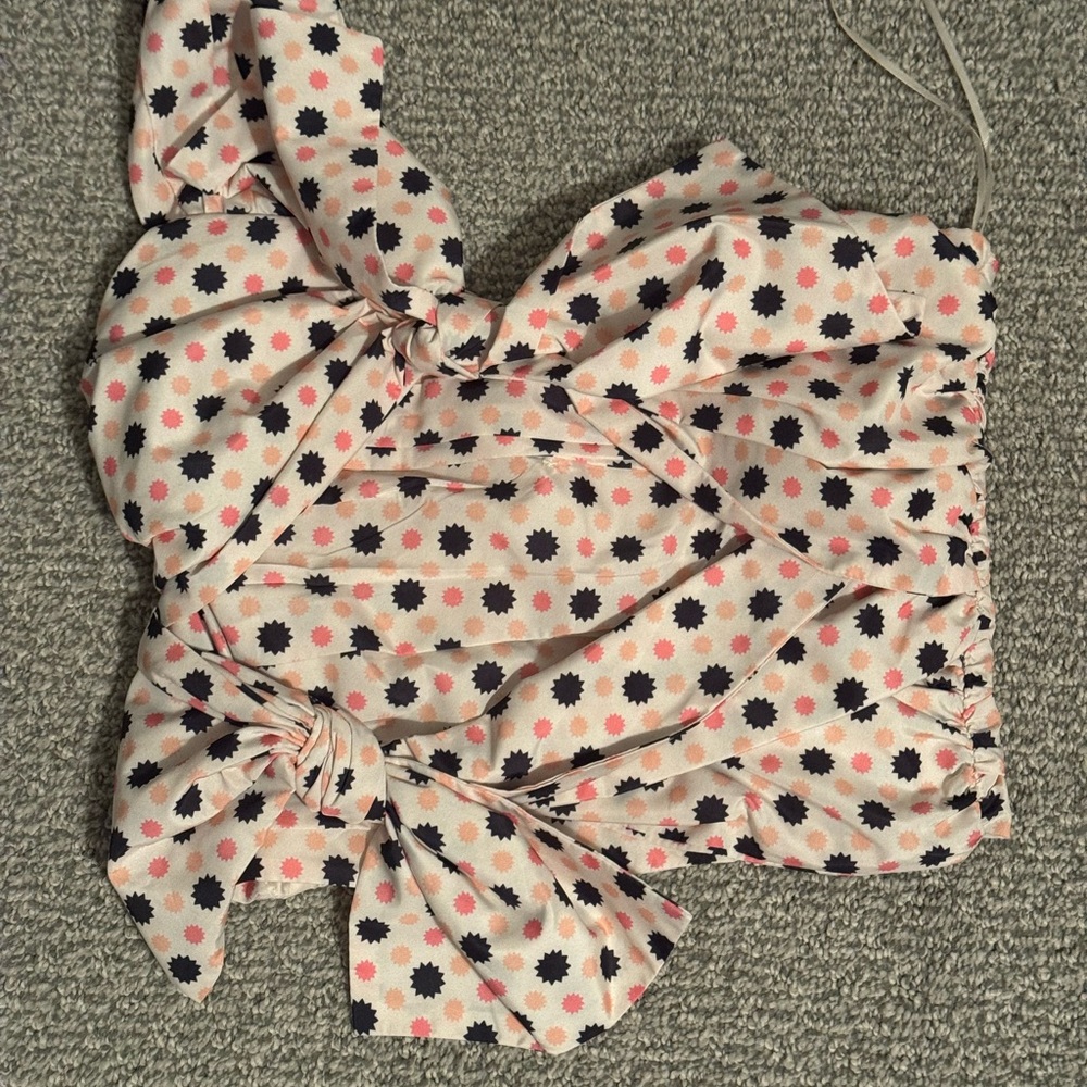 Maeve Floral Blouse with Pink and Black Accents